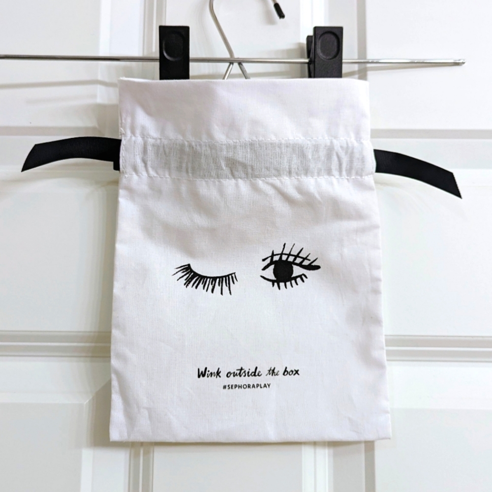 Sephora Play "Wink Outside the Box"  drawstring bag